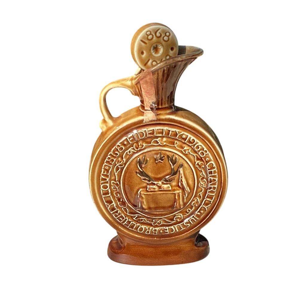 Beam 1968 BPOE Centennial Liquor Bottle Genuine Regal Commemorative Decanter‎